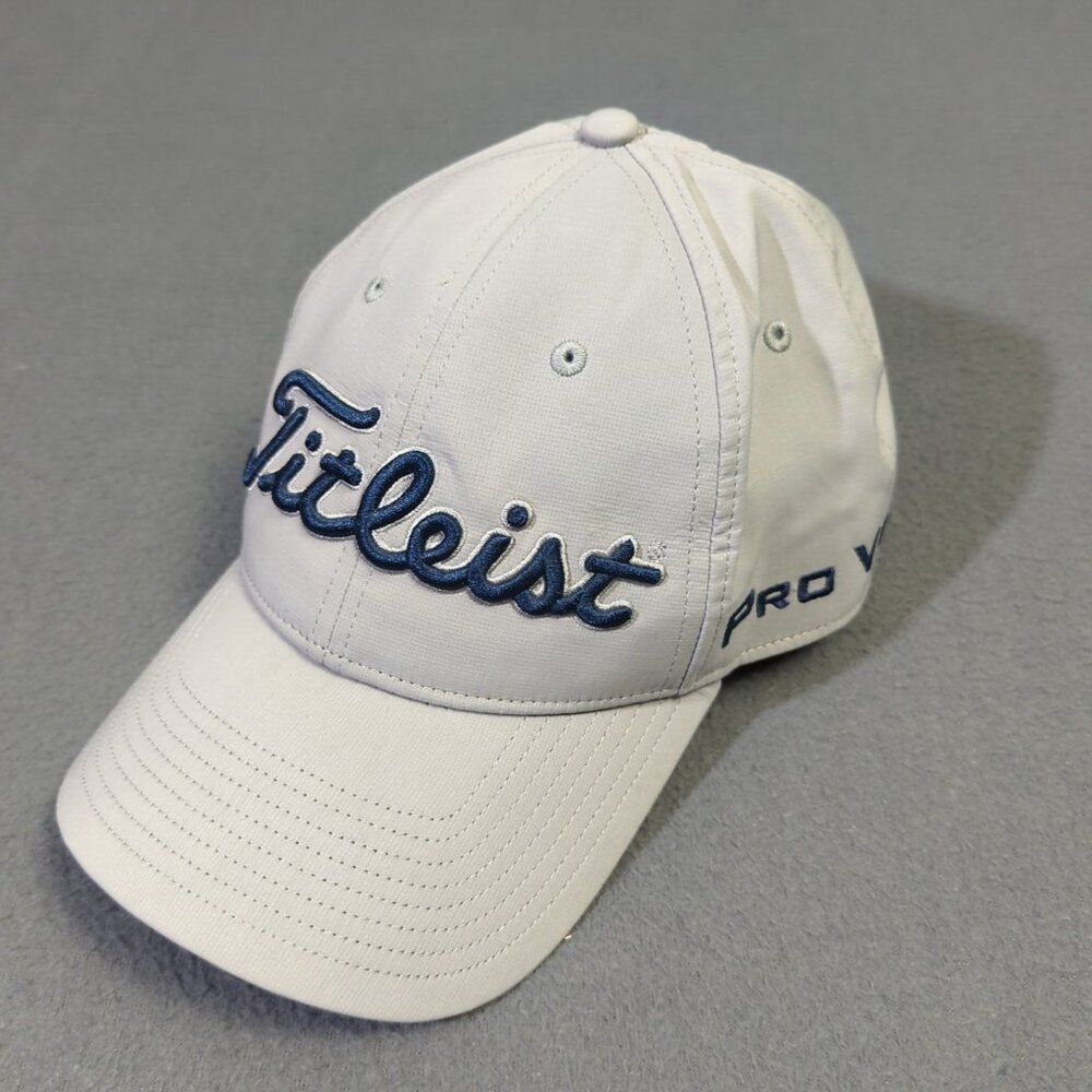 Titleist Pro V1 Footjoy Hat Adult OS Gray Golf FJ Logo Adjustable Cap
